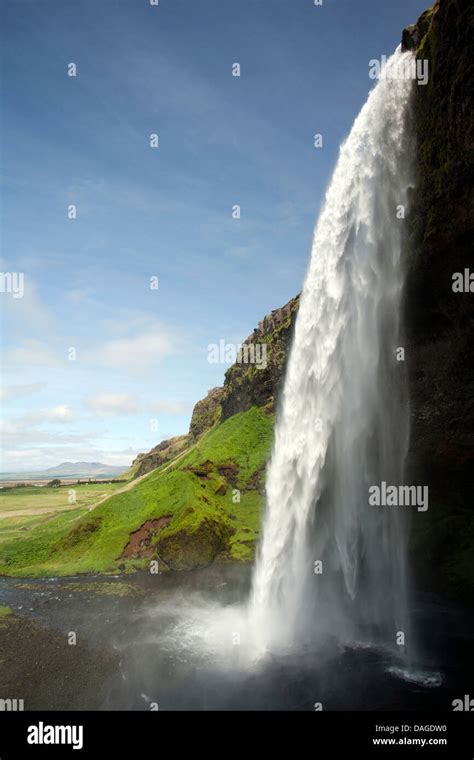 Seljalandsfoss Waterfall South Iceland Stock Photo Alamy