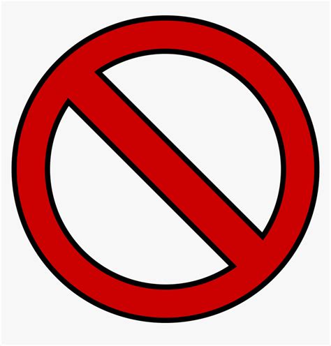 Banned Symbol Png Red No Circle Png Transparent Png Kindpng