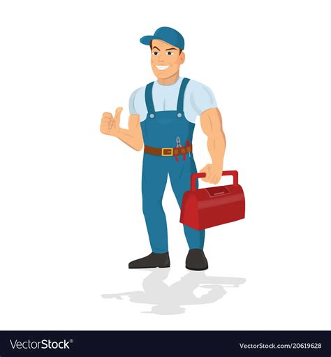 Repairman With The Tools Technical Service Vector Image