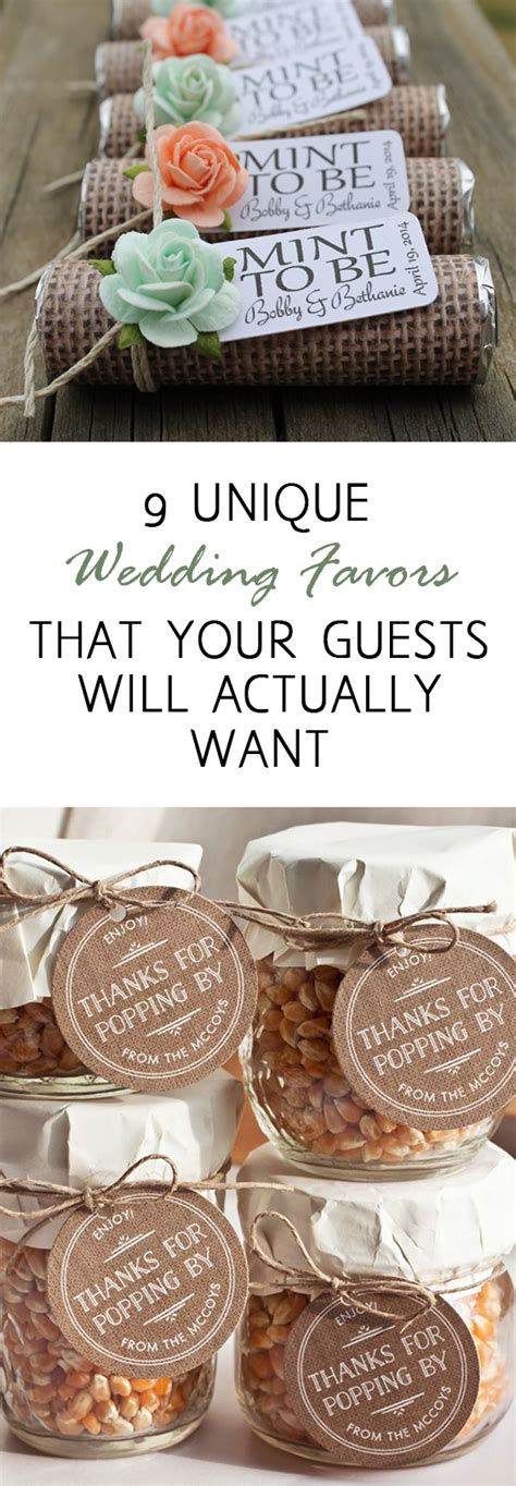 9 Unique Wedding Favors That Your Guests Will Actually Want Oh My