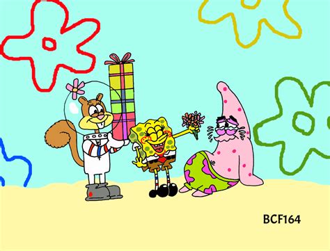 Spongebob And Sandy Likes Patrick By Bobclampettfan164 On Deviantart