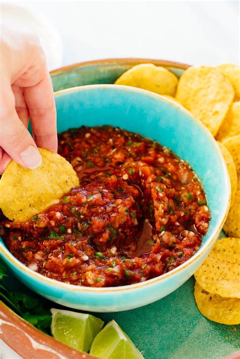 .mexican restaurant style salsa recipe, basic salsa, how to make basic salsa, nachos dip recipe, pico de gallo recipe, pico de gallo mexican recipe smoky flavor salsa recipe, new method, quick snacks, nashta recipe, indian street food, indian famous street food, easy recipes,vegetable recipes. Best Red Salsa Recipe (Ready in 10 Minutes) - Cookie and Kate