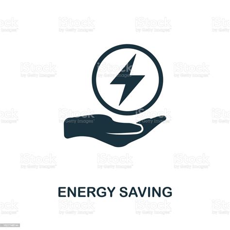 Energy Saving Icon Monochrome Style Design From Power And Energy Icon