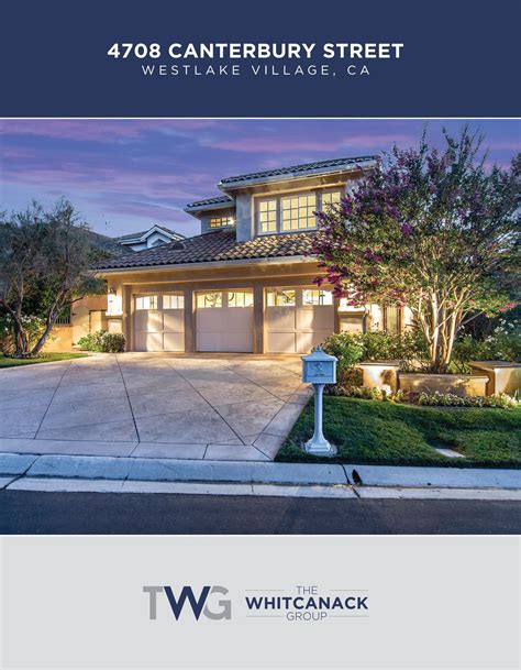 4708 Canterbury Street - Westlake Village, CA by Brian Whitcanack - Issuu