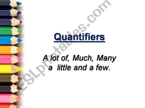 Esl English Powerpoints Quantifiers
