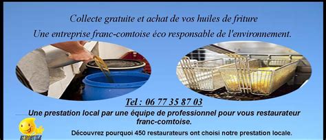 Collecte huile de friture usagée franche comté