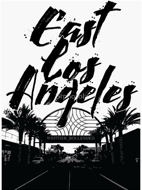 East Los Angeles Sticker By Srphotola East Los Angeles Los Angeles East