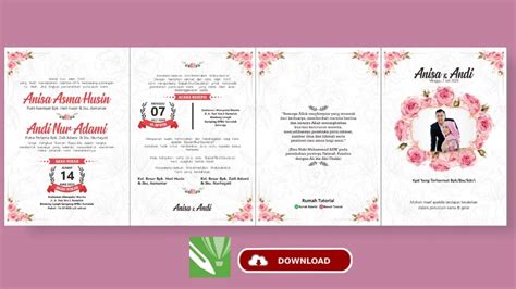 Download Desain Undangan Pernikahan Coreldraw X Cdr Lukisan