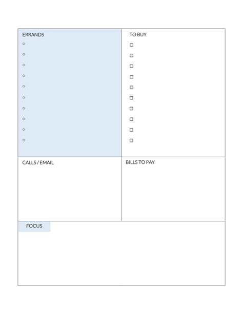 Happy Planner Dashboard Layout Printable