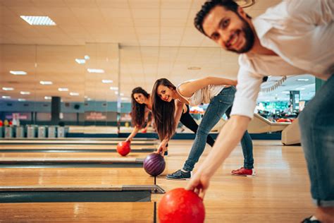 People Playing Bowling Stock Photo Download Image Now Motion Ten