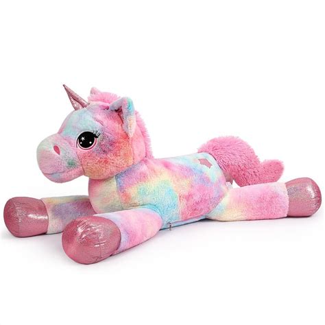 Yeqivo Giant Unicorn Toys Plushbig Rainbow Pink Unicorn