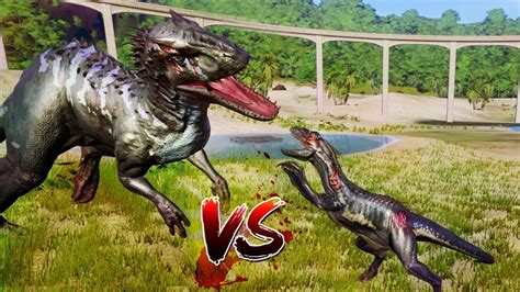 Jurassic World Evolution Indoraptor Vs Indominus Rex Breakout And Fight Youtube