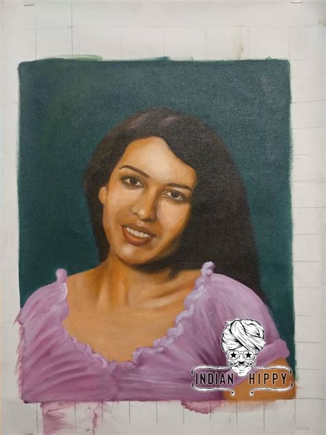 Oil Painting Of Portrait From Photo Step By Step Handmade By Artists In