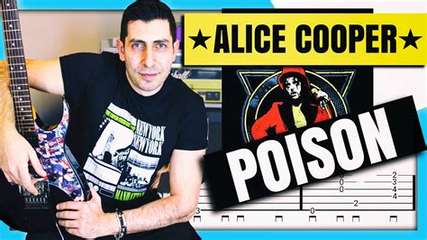 Poison Alice Cooper Guitar Tutorial Guitar Cover Guitar Tabs Youtube