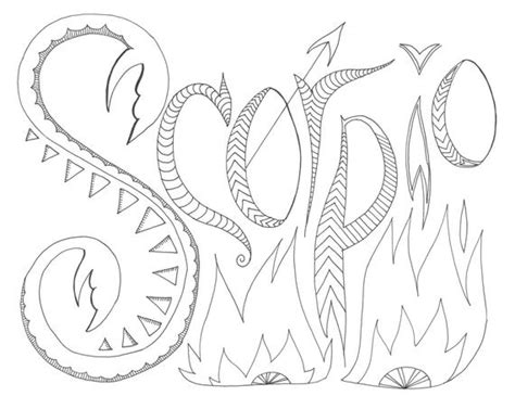 This is a very simple at first glance, but effective and rewarding pastime, where the child can develop himself. Scorpio Zodiac Coloring Page | Etsy