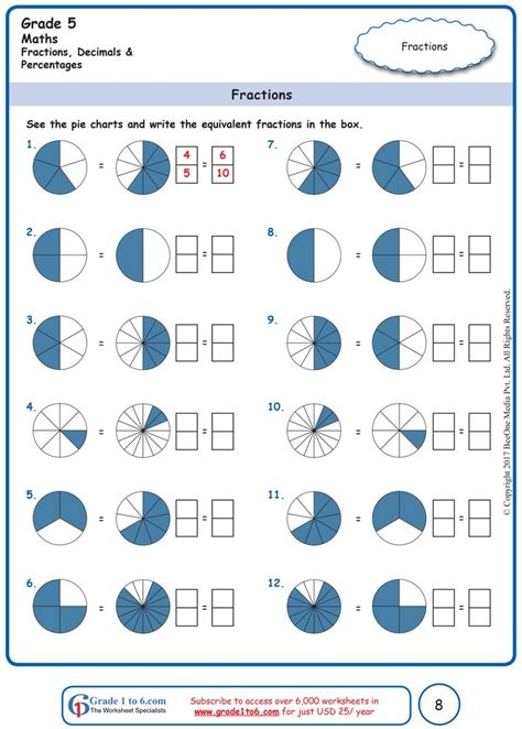 The math worksheets for first grade include fundamental topics like counting forward and backwards, simple addition and subtraction, basics of geometry and fractions, telling time accurately, recognizing patterns, odds and math puzzles. FREE Math worksheets for Grade 1 through Grade 6 ...