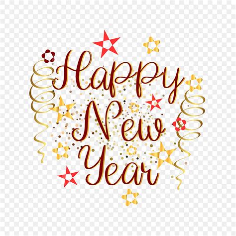 Happy New Year Vector Png Images Happy New Year Simple Design Happy