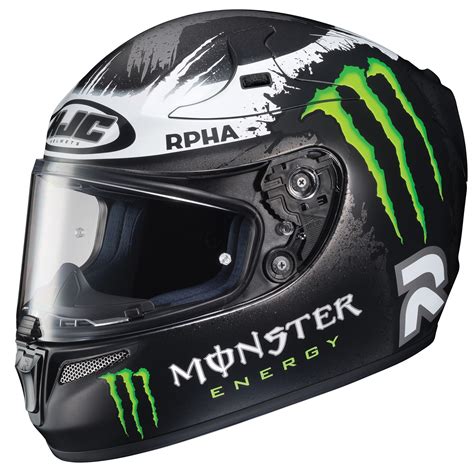 This shows you how i turned an old but still usable racing / motorbike helmet into a fun thing to use while riding i chose cookie monster. RPHA10 HJC Monster Energy GhostFuera Full Face Motorcycle ...