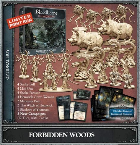 Bloodborne Forbidden Woods Expansion Kickstarter Board Game Expansion