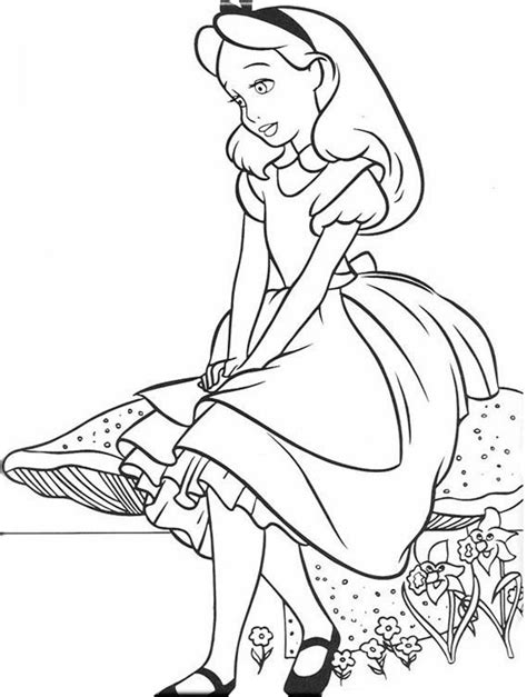 Which addition is closest to that many pages ? Lovely Alice In Wonderland Coloring Page - Download ...