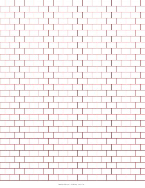 Customize Your Free Printable 85x11 Brick Graph Paper Graph Paper
