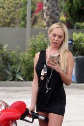 Mary Carey Shows Off Her Legs In Mini Dress Gets Gas In Studio City