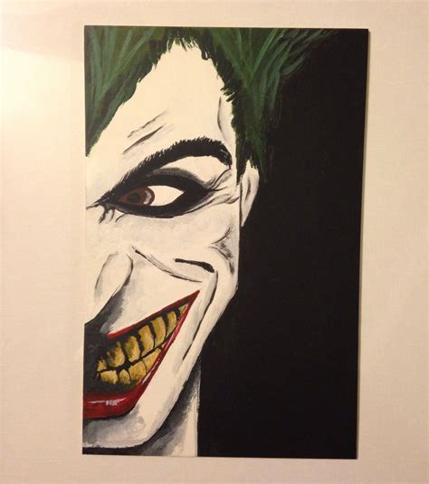 The Joker I Free Hand Sketched Then Painted With Acrylic Paints On A