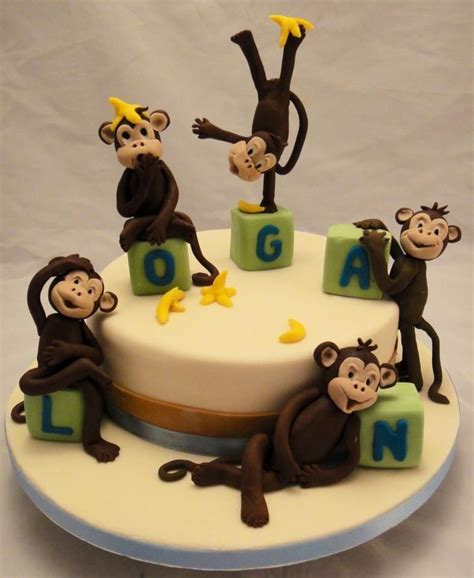 Monkey party games to play at the shower. Cheeky monkey baby cake — Baby Shower | Monkey birthday ...