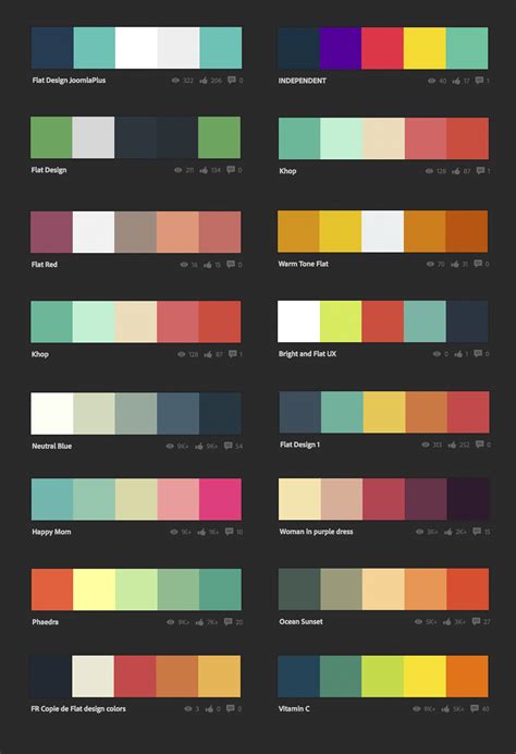 Algumas Sugestões De Paletas De Cor Amostras De Cores Paleta De