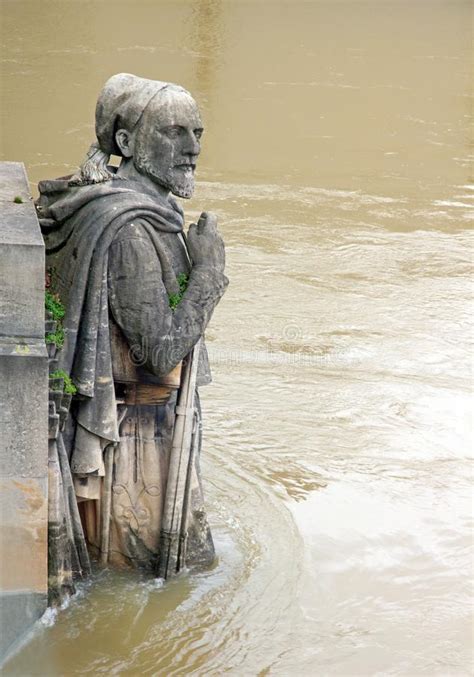 The Zouave Of The Bridge Of Alma Floods Of The Seine Paris France