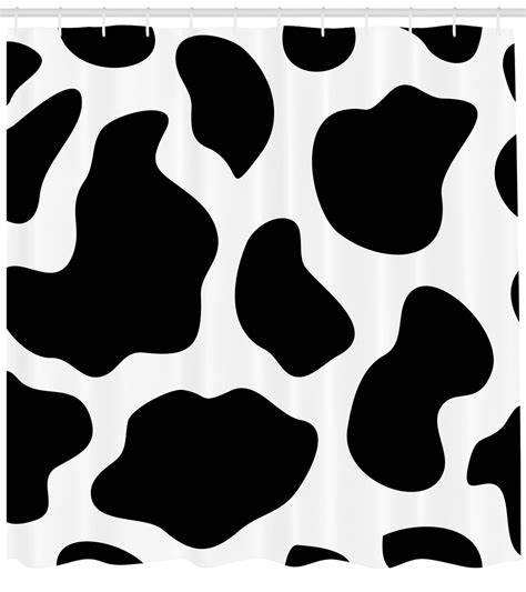 Cow Print Shower Curtain Hide Of A Cow With Black Spots Abstract And