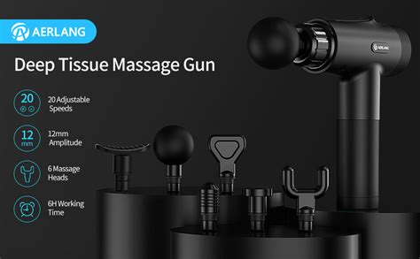 Massage Gun Aerlang Massage Gun Deep Tissue Handheld Percussion Muscle Massager With 20 Speed