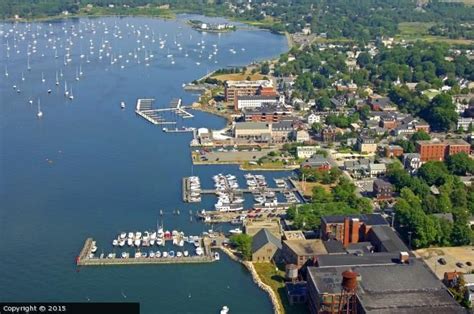 Bristol Town Dock In Bristol Rhode Island United States New England
