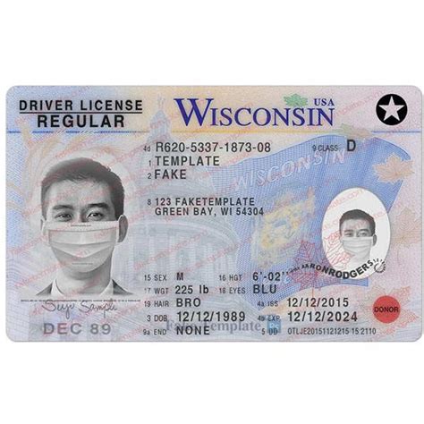 Wisconsin Drivers License Template 2024