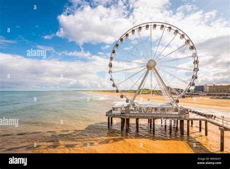 Ferris Wheel On The Beach Of Scheveningen North Sea The Netherlands