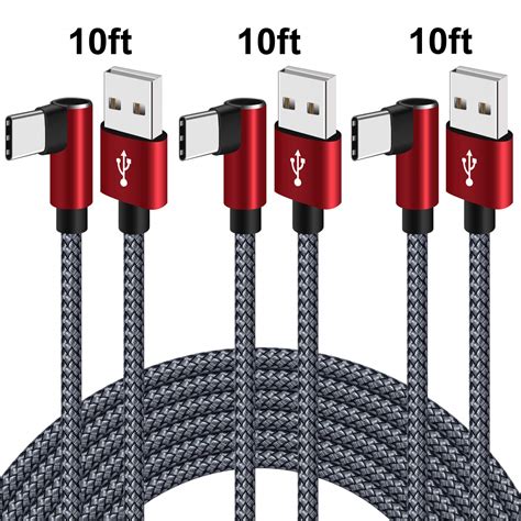 90 Degree Usb C Cable 10ft Right Angle Type C Cable Fast