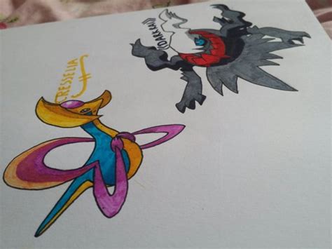 Cresselia And Darkrai Drawing Pokémon Amino