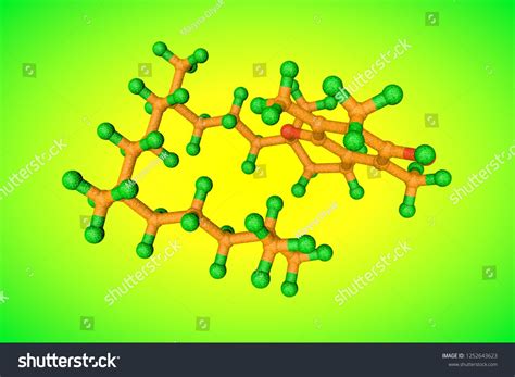Molecular Model Of Vitamin E Alpha Tocopherol Also Known As Aquasol E