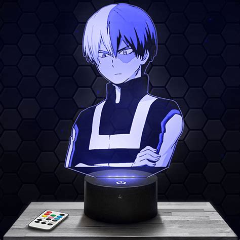 My Hero Academi Shoto Todoroki 3d Led Lamp With A Base Of Your Choice