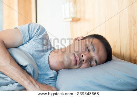 Asian Man Sleeping On Image Photo Free Trial Bigstock