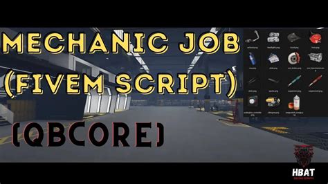 Qbcore Mechanic Job Fivem Script Youtube