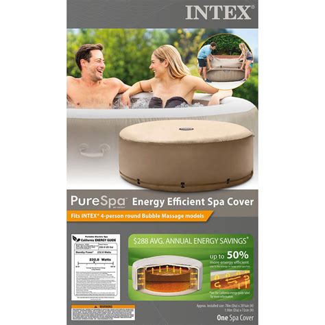 Intex 4 Person Round Purespa Spa Hot Tub Replacement Cover Only Open Box 78257285235 Ebay