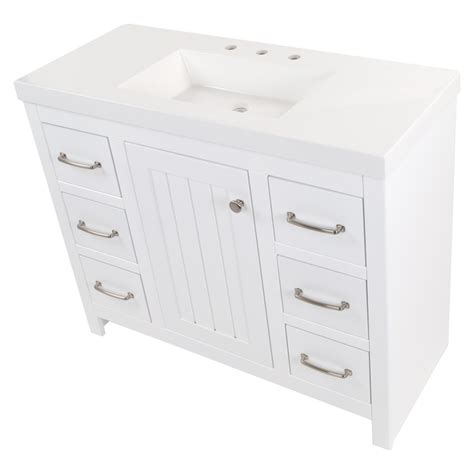 Diamond Now Tipton 42 In White Single Sink Bathroom Vanity With White Cultured Marble Top In The