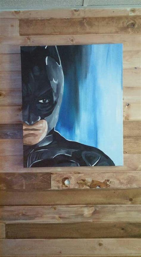 Batman Acrylic Painting Made It Yesterday For His Man Cave Batman