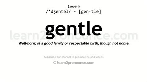 Pronunciation Of Gentle Definition Of Gentle Youtube