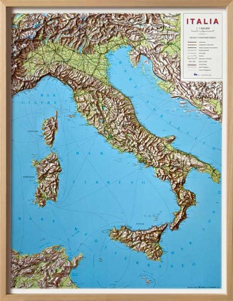 Italy Raised Relief Map Relief Map Map Beautiful Nature
