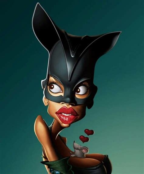 Halle Berry As Catwoman Caricature Artist Funny Caricatures