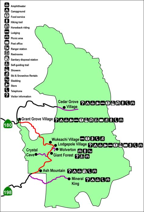 Helpful Overview Map Showing Location Of Park Areas Along With