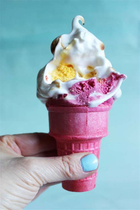 Best Of Recipes Baked Alaska Ice Cream Cone Poppytalk