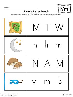 Uppercase Letter M Maze Worksheet (Color ...